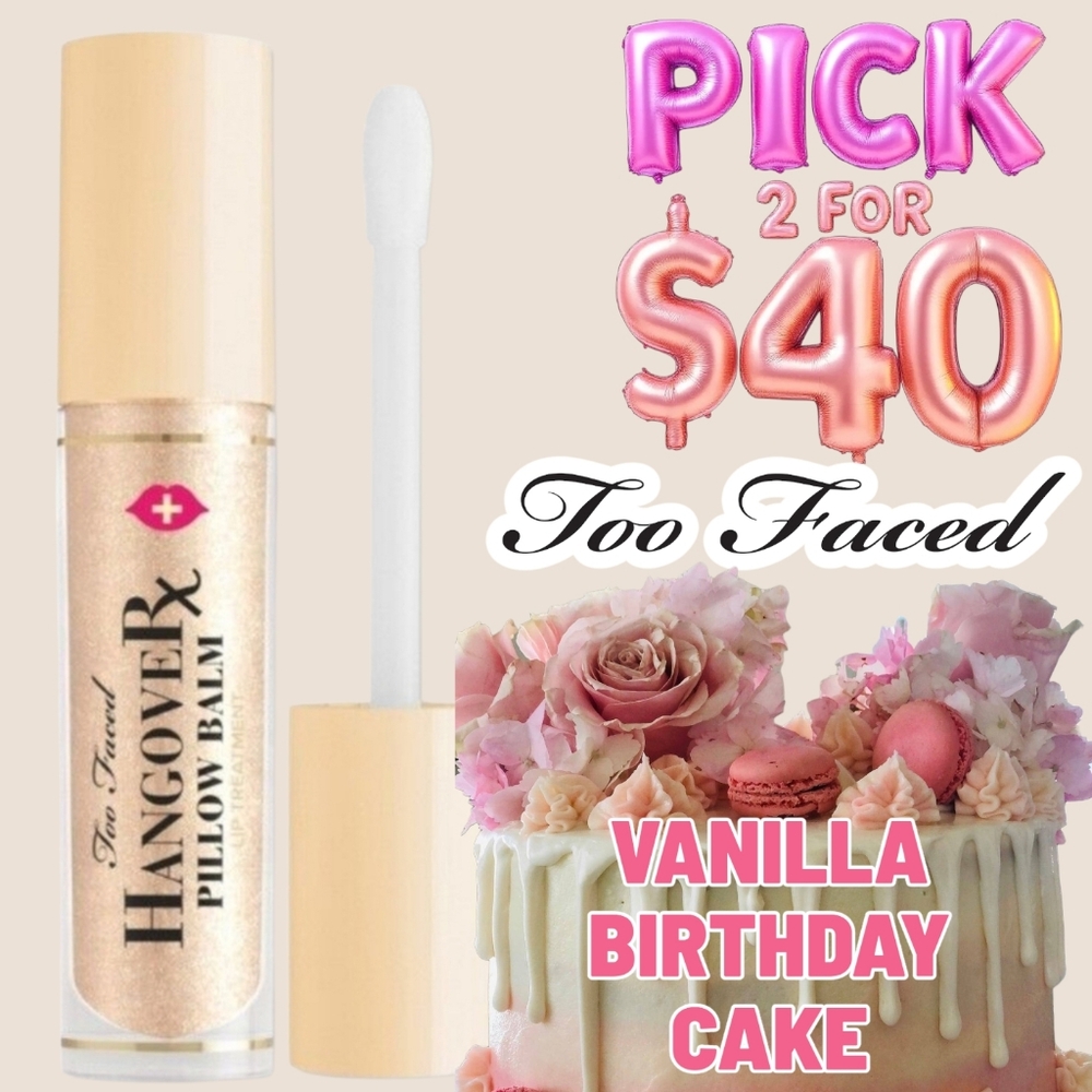 Too Faced Limited Edition VERY VANILLA Hangover Pillow Balm (Holographic Gold)